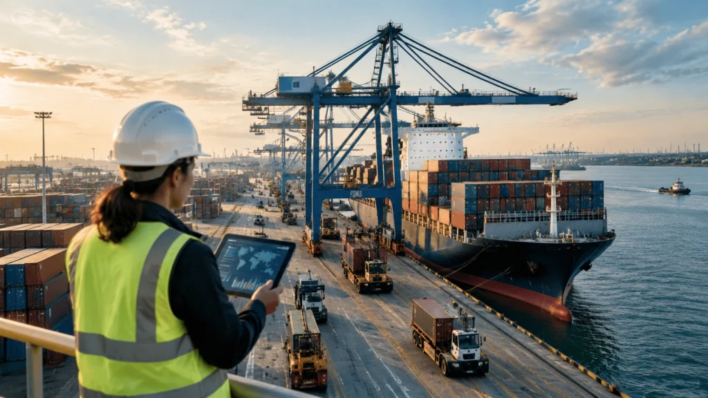 how ports measure container throughput